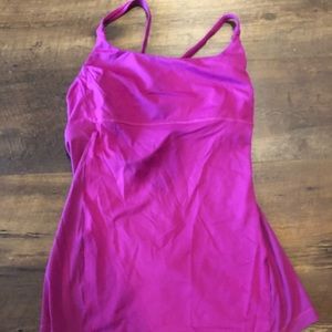 SOLD Lululemon berry pink 6 tank with bra